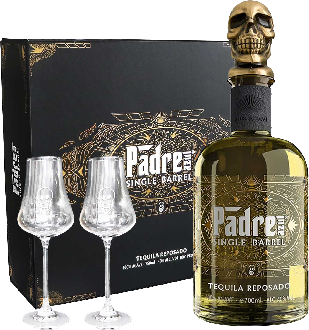 Padre Azul Single Barrel Reposado Geschenk-Set